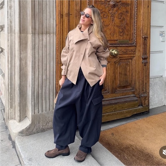 Zara collection pleated cargo pants - Picture 3 of 7